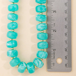 Marbled Chunky Rondelle Bead Statement Necklace-Anarchy Street-Stuffology - Where Vintage Meets Modern, A Boutique for Real Women in Crosbyton, TX