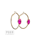 Hammered look hoop earring | Stuffology Boutique-Earrings-Pink Panache Brands-Stuffology - Where Vintage Meets Modern, A Boutique for Real Women in Crosbyton, TX