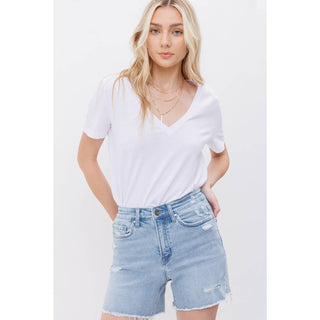 Everyday Mica Denim Shorts-Shorts-Mica Denim-Stuffology - Where Vintage Meets Modern, A Boutique for Real Women in Crosbyton, TX