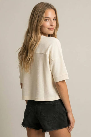 Round Neck Button Down Cardigan-Cardigan-Doe and Rae-Stuffology - Where Vintage Meets Modern, A Boutique for Real Women in Crosbyton, TX