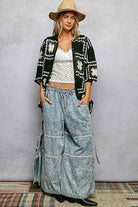 Short Sleeve Button Collar Granny Square Crochet Shirt Top-Pol Clothing-Stuffology - Where Vintage Meets Modern, A Boutique for Real Women in Crosbyton, TX