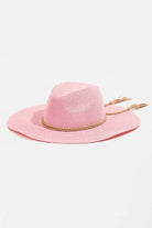 Straw Braided Rope Strap Sun Hat-The Looks by Fame Accessories-Stuffology - Where Vintage Meets Modern, A Boutique for Real Women in Crosbyton, TX