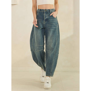 CLASSIC BARREL STYLE JEANS-Jeans-Sage + Fig-Stuffology - Where Vintage Meets Modern, A Boutique for Real Women in Crosbyton, TX