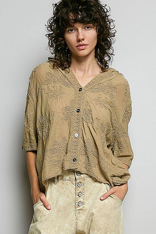 POL Clothing Lightweight Floral Crochet Hoodie Top-Crochet Top-Pol Clothing-Stuffology - Where Vintage Meets Modern, A Boutique for Real Women in Crosbyton, TX