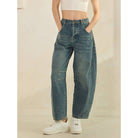 CLASSIC BARREL STYLE JEANS-Jeans-Sage + Fig-Stuffology - Where Vintage Meets Modern, A Boutique for Real Women in Crosbyton, TX