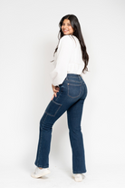 Judy Blue High Waist Cargo Bootcut JEans /Stuffology Boutique-Jeans-Stuffology Boutique -Stuffology - Where Vintage Meets Modern, A Boutique for Real Women in Crosbyton, TX