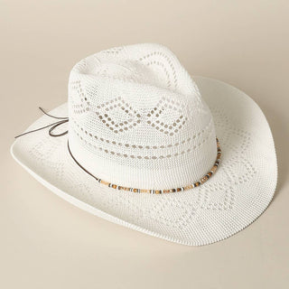 White Sands Beaded Cowboy Hat-Hats-Fashion City-Stuffology - Where Vintage Meets Modern, A Boutique for Real Women in Crosbyton, TX