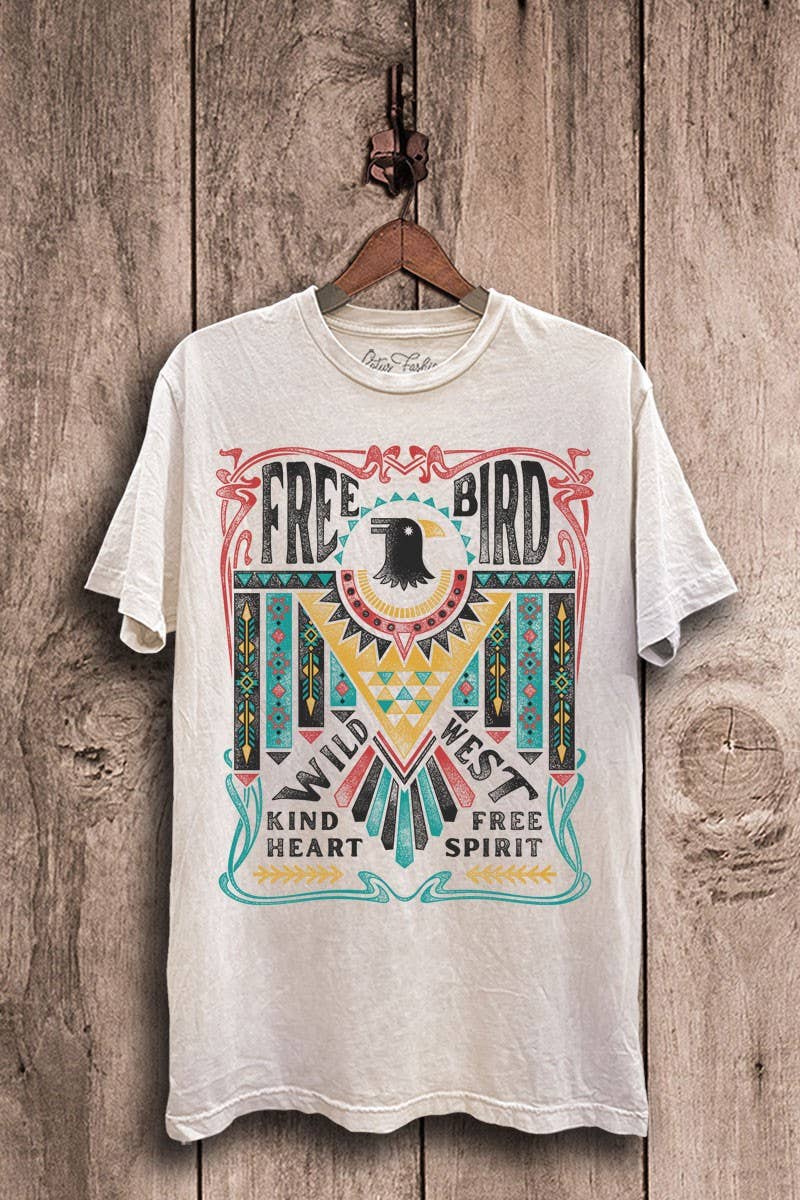 Free Bird Thunderbird Graphic Top-Lotus Fashion Collection-Stuffology - Where Vintage Meets Modern, A Boutique for Real Women in Crosbyton, TX