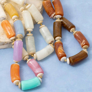 Modern Edge Marble Necklace-Necklaces-The Looks by Fame Accessories-Stuffology - Where Vintage Meets Modern, A Boutique for Real Women in Crosbyton, TX