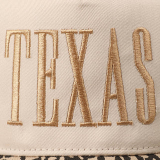 TEXAS Embroidery Leopard Two-Tone Trucker Hat-Hats-Fashion City-Stuffology - Where Vintage Meets Modern, A Boutique for Real Women in Crosbyton, TX