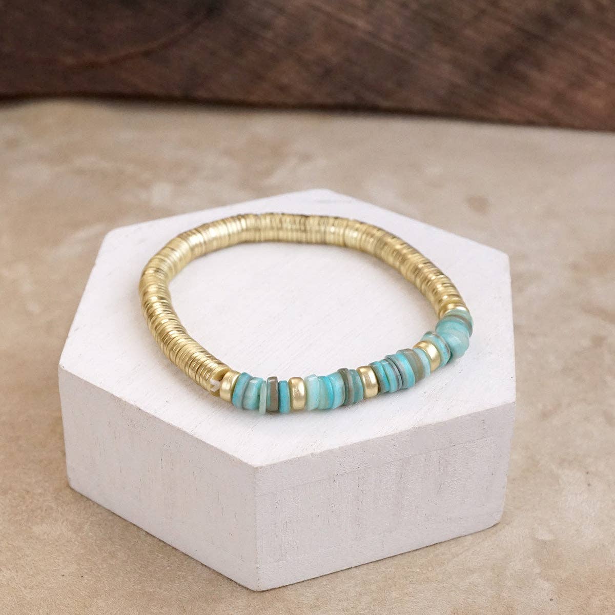 Heishi Bead Bracelet-Bracelets-PennyLine inc-Stuffology - Where Vintage Meets Modern, A Boutique for Real Women in Crosbyton, TX