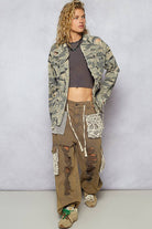 POL Clothing Sweet Camo Twill Jacket-Jackets-Pol Clothing-Stuffology - Where Vintage Meets Modern, A Boutique for Real Women in Crosbyton, TX