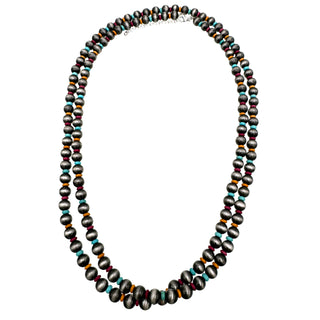 Navajo Large Beads Versatile Long 60 inch Necklace-Necklaces-Lunar Deer-Stuffology - Where Vintage Meets Modern, A Boutique for Real Women in Crosbyton, TX
