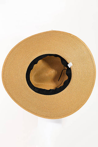 Straw Braided Rope Strap Sun Hat-Hats-The Looks by Fame Accessories-Stuffology - Where Vintage Meets Modern, A Boutique for Real Women in Crosbyton, TX