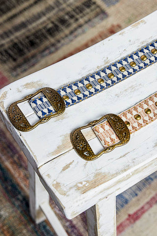 Metal Buckle Studded Western Boho Belt-BELT-Pol Clothing-Stuffology - Where Vintage Meets Modern, A Boutique for Real Women in Crosbyton, TX