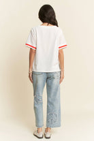 PEACE SIGN DENIM STRAIGHT FIT WITH SLIGHTLY STRETCH JEANS-Jeans-Davi & Dani-Stuffology - Where Vintage Meets Modern, A Boutique for Real Women in Crosbyton, TX