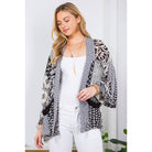 Black and White Women Boho Kimono Jacket | Stuffology Boutique-Kimonos-Young Threads-Stuffology - Where Vintage Meets Modern, A Boutique for Real Women in Crosbyton, TX