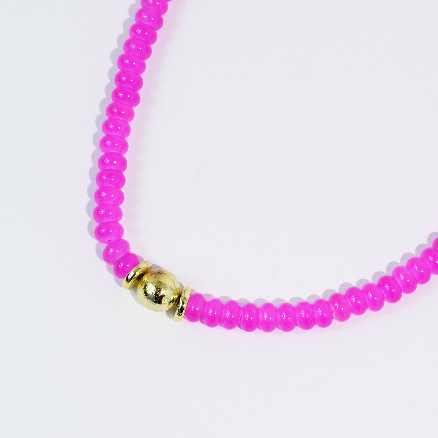 Pink Pop Beaded Necklace-Necklaces-Treasure Jewels Inc.-Stuffology - Where Vintage Meets Modern, A Boutique for Real Women in Crosbyton, TX