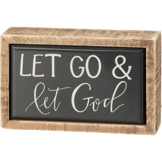 Let Go & Let God Box Sign Mini-Stationery-Primitives by Kathy-Stuffology - Where Vintage Meets Modern, A Boutique for Real Women in Crosbyton, TX