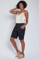 Wide Leg Bermuda Shorts-Shorts-YMI-Stuffology - Where Vintage Meets Modern, A Boutique for Real Women in Crosbyton, TX