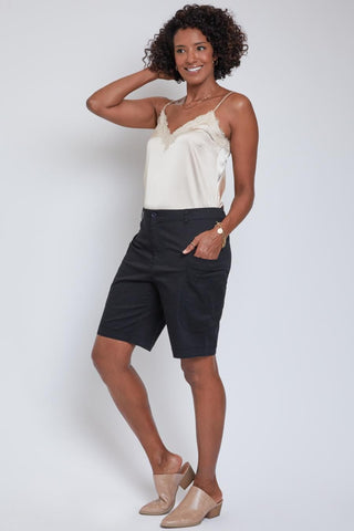 Wide Leg Bermuda Shorts-Shorts-YMI-Stuffology - Where Vintage Meets Modern, A Boutique for Real Women in Crosbyton, TX