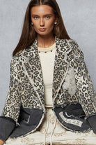 V-neck long sleeve crochet patch printed twill woven jacket-Jackets-Pol Clothing-Stuffology - Where Vintage Meets Modern, A Boutique for Real Women in Crosbyton, TX