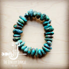 Chunky Genuine Natural Turquoise Beaded Bracelet/Stuffology Boutique-Bracelets-The Jewelry Junkie-Stuffology - Where Vintage Meets Modern, A Boutique for Real Women in Crosbyton, TX