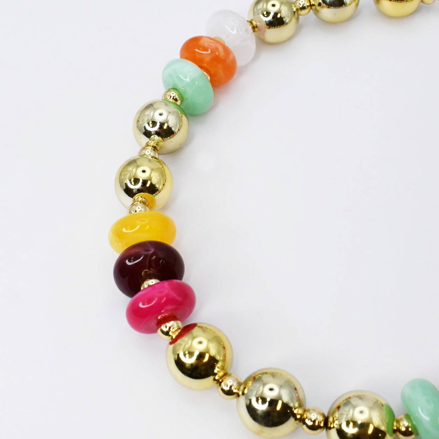 Gold Gem Pop Necklace-Necklaces-Treasure Jewels Inc.-Stuffology - Where Vintage Meets Modern, A Boutique for Real Women in Crosbyton, TX