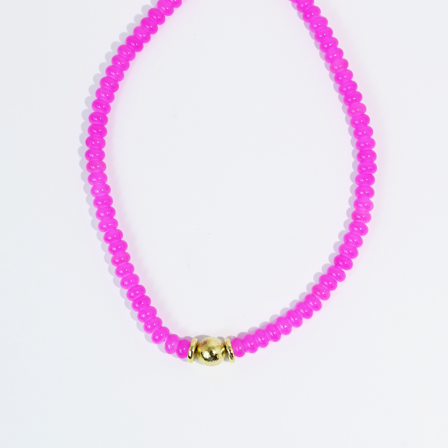 Pink Pop Beaded Necklace-Necklaces-Treasure Jewels Inc.-Stuffology - Where Vintage Meets Modern, A Boutique for Real Women in Crosbyton, TX