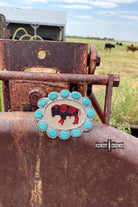 Blazing Buffalo Scarf Slide-Wild Rags-Stuffology Boutique-Stuffology - Where Vintage Meets Modern, A Boutique for Real Women in Crosbyton, TX