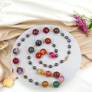 Prism Elegance Agate Necklace-Necklaces-IST Jewelry-Stuffology - Where Vintage Meets Modern, A Boutique for Real Women in Crosbyton, TX