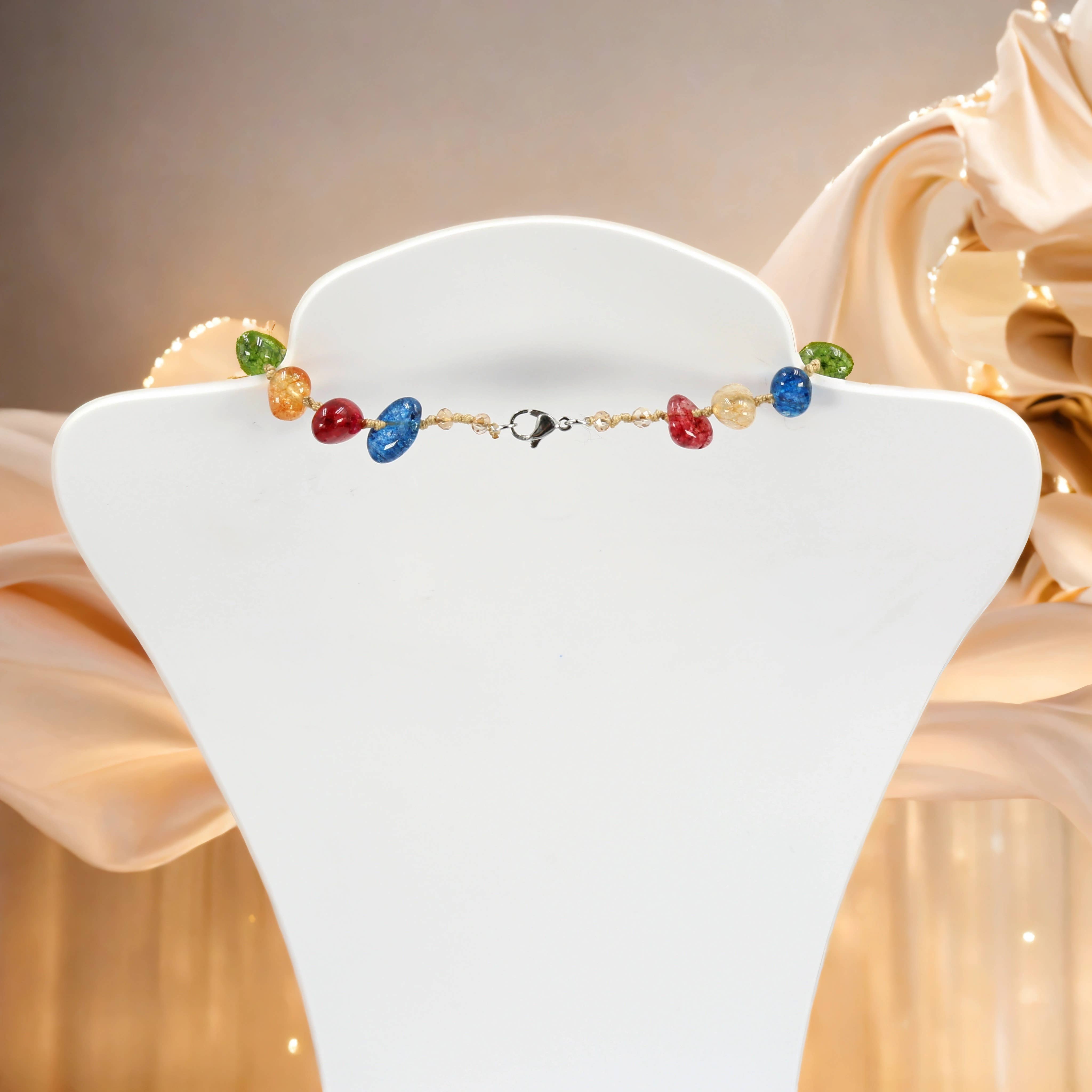 Agate Multicolor Necklace-Necklaces-IST Jewelry-Stuffology - Where Vintage Meets Modern, A Boutique for Real Women in Crosbyton, TX