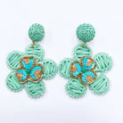 Aster Teal Earrings-Earrings-Treasure Jewels Inc.-Stuffology - Where Vintage Meets Modern, A Boutique for Real Women in Crosbyton, TX