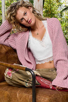 POL Clothing - Long sleeve front pocket chenille sweater open cardigan-Sweater Cardigan-Pol Clothing-Stuffology - Where Vintage Meets Modern, A Boutique for Real Women in Crosbyton, TX
