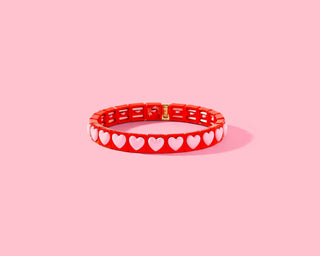 Sweetheart Stretch Bracelet for Girls-Bracelets-Taylor Elliott Designs-Stuffology - Where Vintage Meets Modern, A Boutique for Real Women in Crosbyton, TX