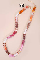 NATURAL AGATE GLASS SEMI PRECIOUS BEAD NECKLACE | 80N896-JOSSLYN by wall to wall-Stuffology - Where Vintage Meets Modern, A Boutique for Real Women in Crosbyton, TX