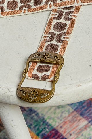 Vintage Geo Brown Buckle Belt-BELT-Pol Clothing-Stuffology - Where Vintage Meets Modern, A Boutique for Real Women in Crosbyton, TX