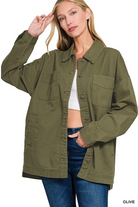 Oversized Barn Jacket /Stuffology Boutique-Jackets-Stuffology Boutique -Stuffology - Where Vintage Meets Modern, A Boutique for Real Women in Crosbyton, TX