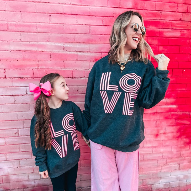 Retro Love Sweatshirt-SWEATSHIRT-Stuffology Boutique-Stuffology - Where Vintage Meets Modern, A Boutique for Real Women in Crosbyton, TX