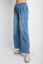 WASHED DENIM WIDE LEG PANTS | STUFFOLOGY BOUTIQUE-Jeans-Easel-Stuffology - Where Vintage Meets Modern, A Boutique for Real Women in Crosbyton, TX