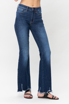 JUDY BLUE MID RISE NON-DISTRESSED BOOT CUTJEANS / STUFFOLOGY BOUTIQUE-Jeans-JUDY BLUE-Stuffology - Where Vintage Meets Modern, A Boutique for Real Women in Crosbyton, TX