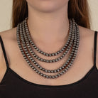 🌟 4-Strand Layered Pearl Bead Necklace — Silver or Copper-Necklaces-Stuffology Boutique-Stuffology - Where Vintage Meets Modern, A Boutique for Real Women in Crosbyton, TX